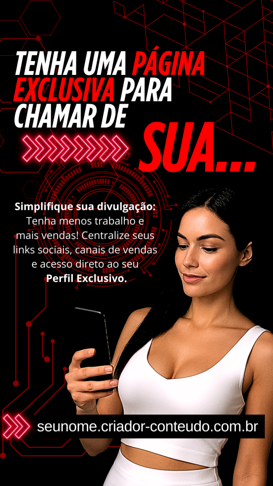 💥💥NOVIDADE
Os criadores de conteúdos do Sexworld agora podem divulgar seus perfis em outras redes sociais sem medo de bloqueios ou censura.
Veja no menu principal o link "Minha Fanpage"
Comece a divulgar sem medo, hoje mesmo.